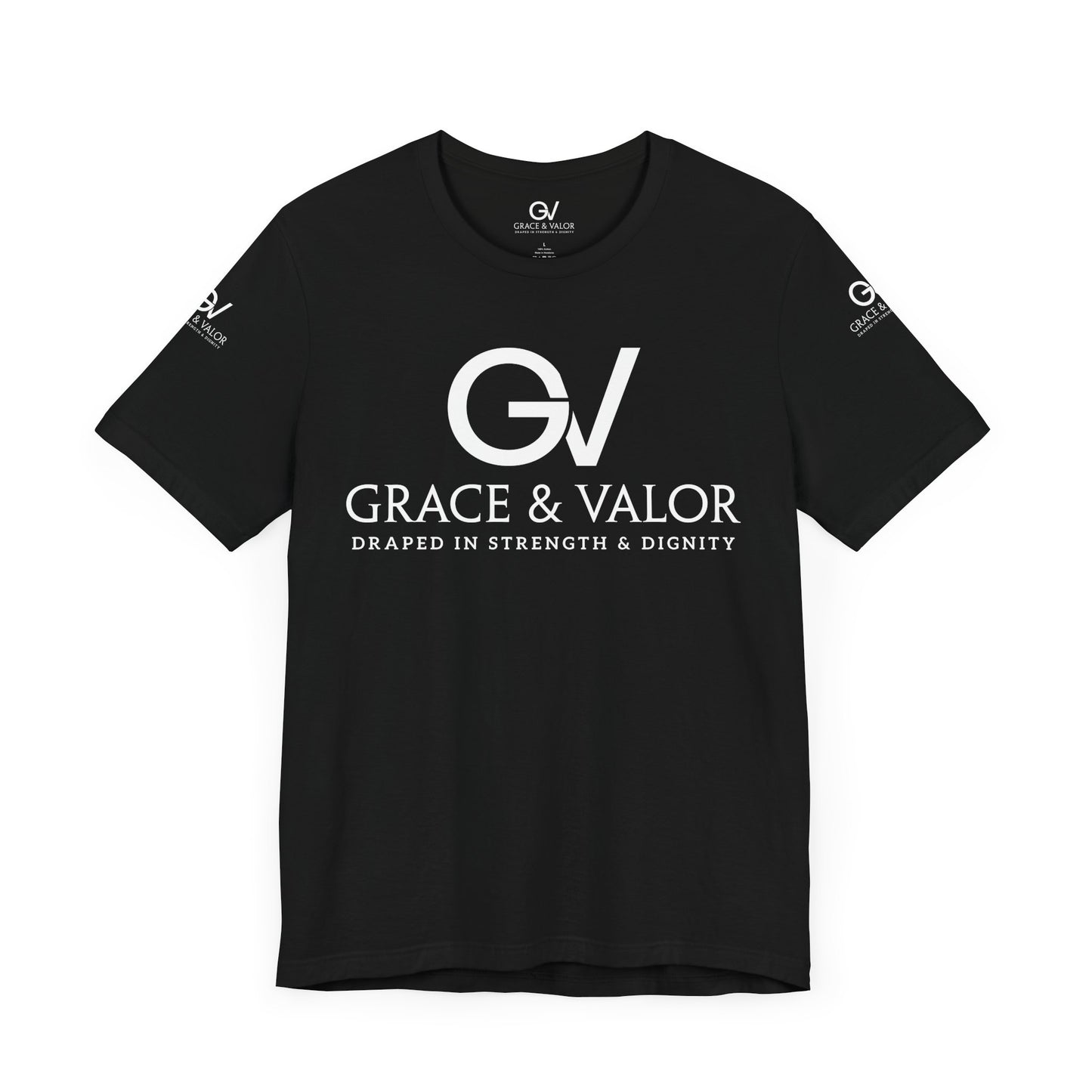 GV White Print God Favors - Unisex Jersey Short Sleeve Tee