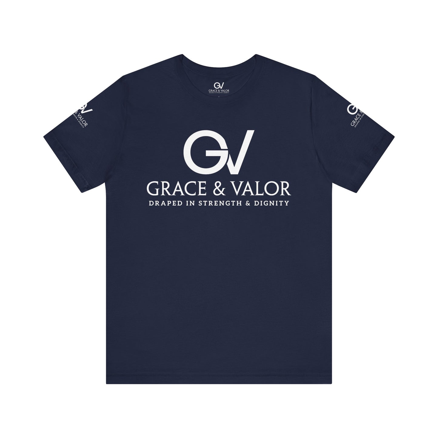 GV White Print God Favors - Unisex Jersey Short Sleeve Tee