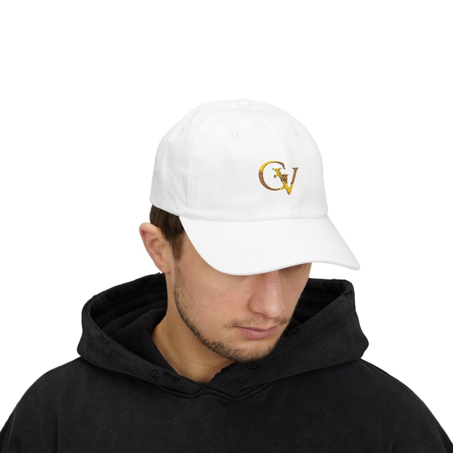 GV Gold Monogram Christian Dad Cap | Grace and Valor Collection