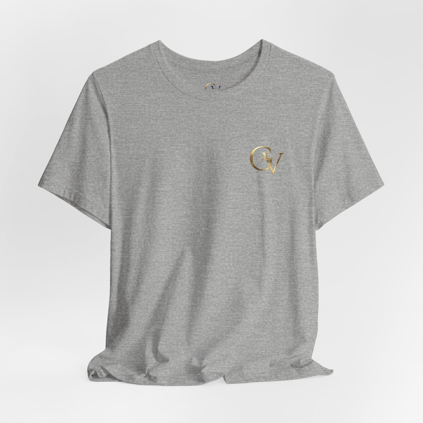 Firm Foundation Unisex Christian T-Shirt | GV Gold Monogram Collection Psalm 16:8 Bible Verse Faith Streetwear Apparel