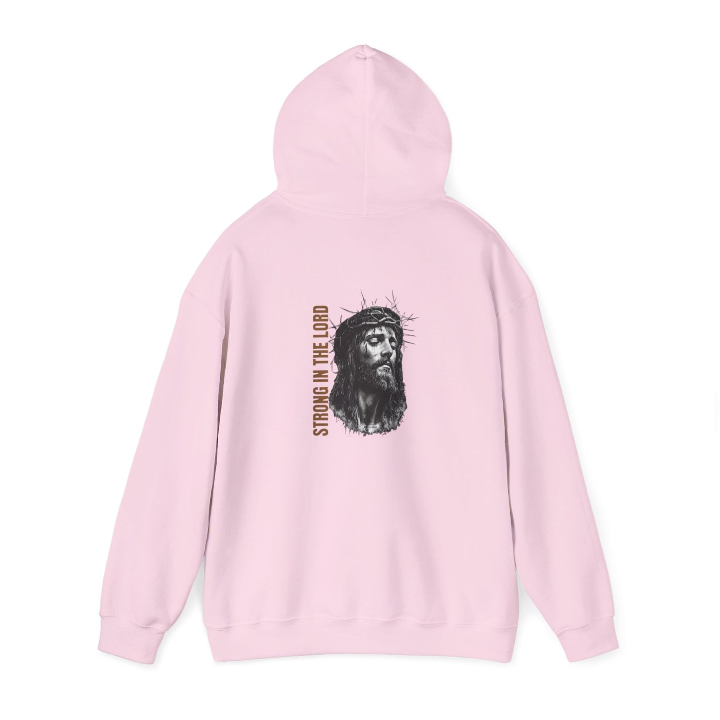 Strong in the Lord Unisex Christian Hoodie | GV Gold Monogram Collection Ephesians 6:10 Bible Verse Faith Streetwear Apparel