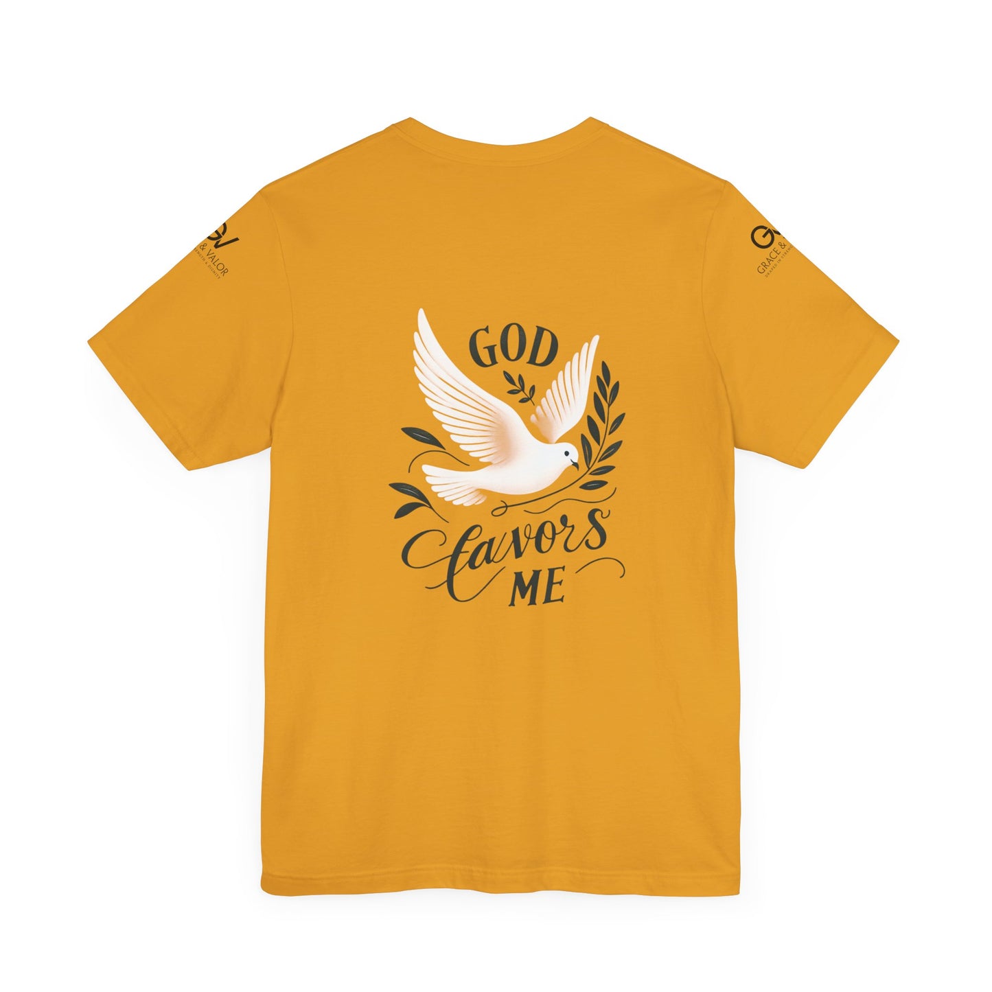 GV All Black Font God Favors - Unisex Jersey Short Sleeve Tee