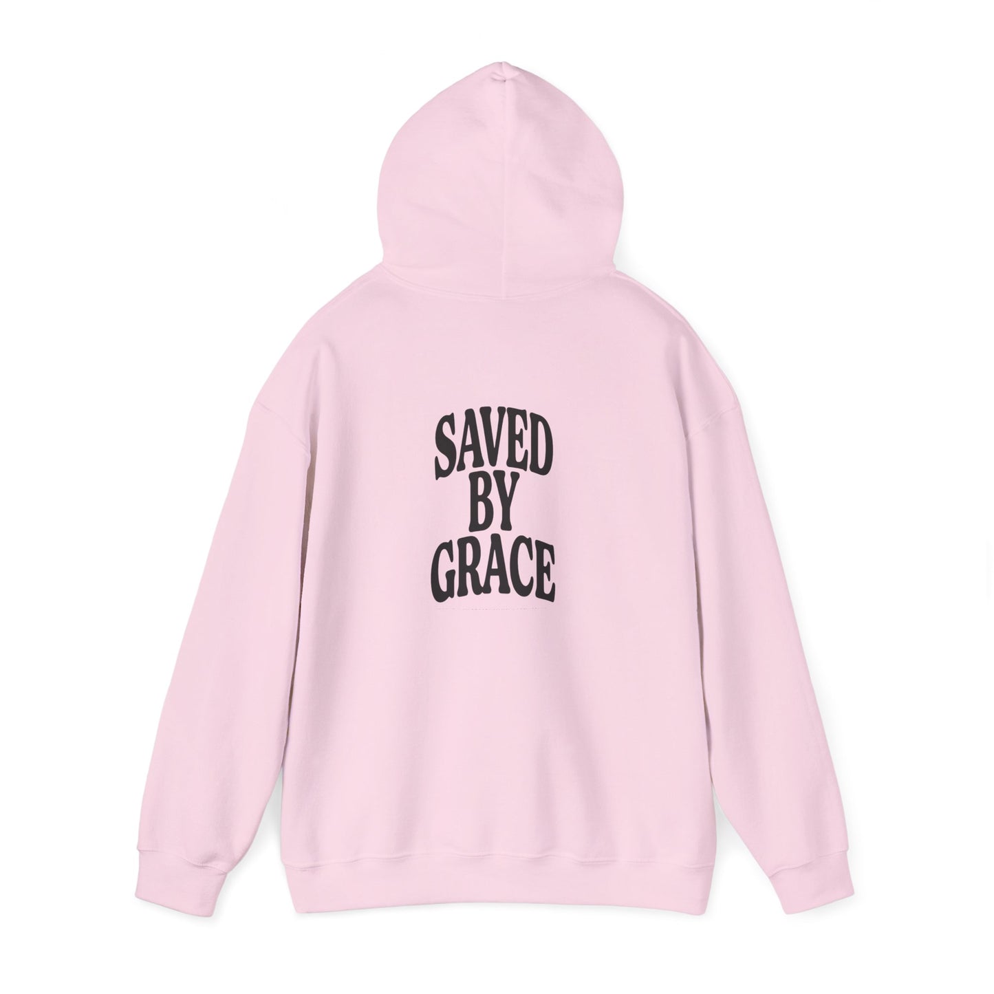 Saved by Grace Unisex Christian Hoodie | GV Gold Monogram Collection Ephesians 2:8 Bible Verse Faith Streetwear Apparel