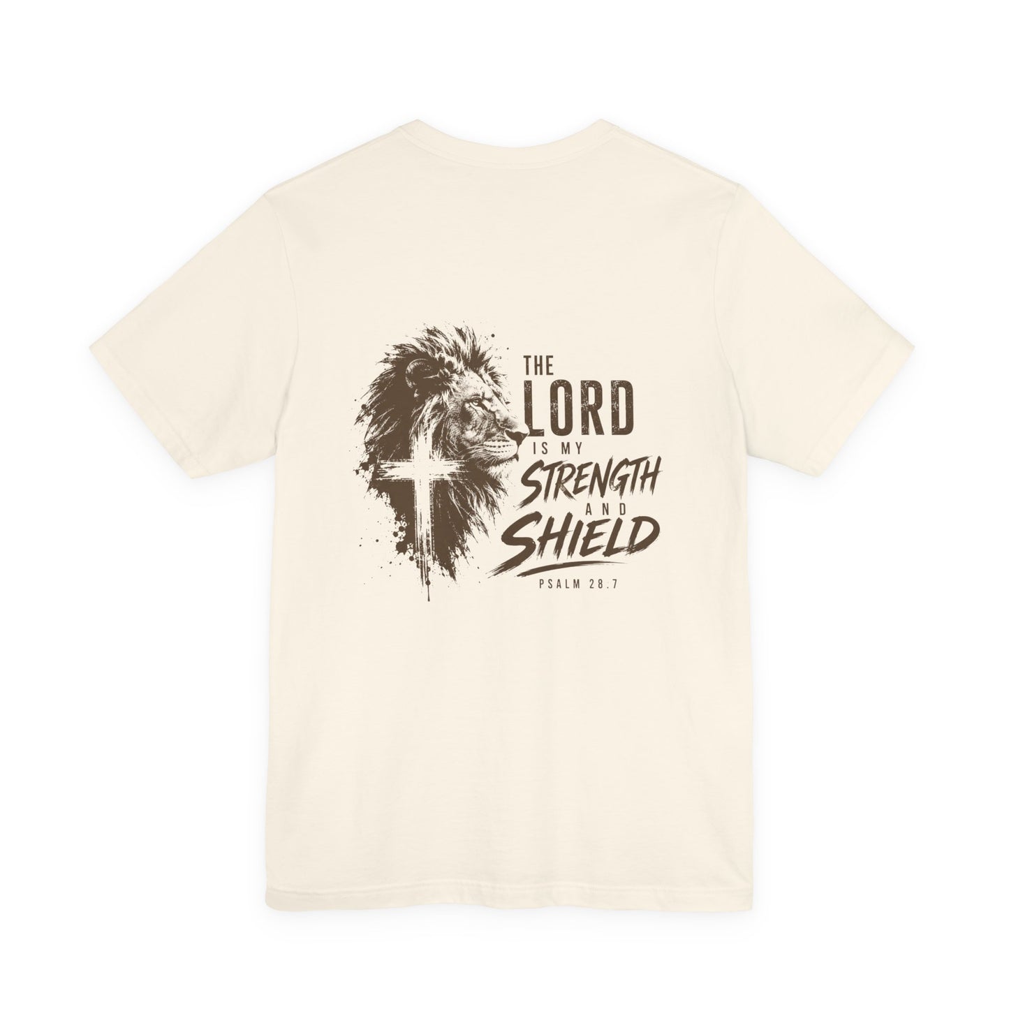 The Lord Is My Strength and Shield Shirt Psalm 28:7 | Christian Faith Tee | Grace and Valor | Unisex Bible Verse Shirt Inspirational Gift