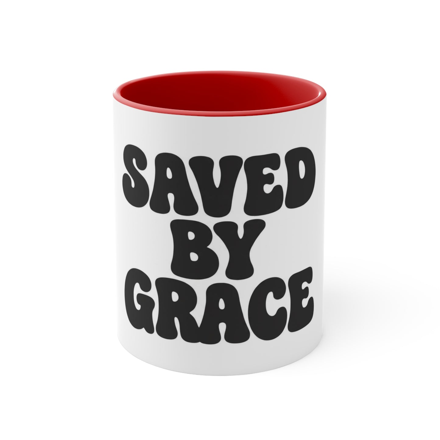 Christian Coffee Mug for Women – Saved By Grace Faith Mug | Inspirational Religious Gift for Moms, Friends, Sisters & Believers