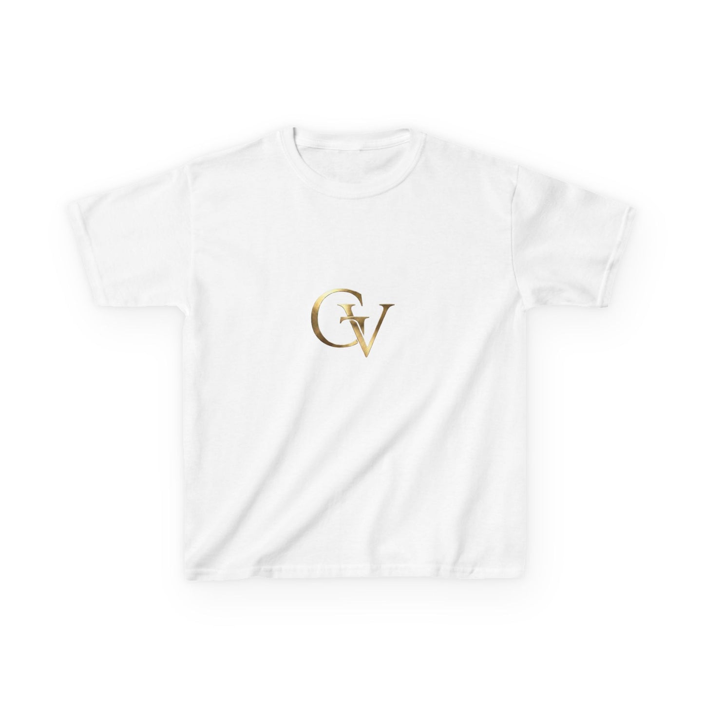 Grace & Valor Gold Kids Monogram Christian T-Shirt | Faith-Based Youth Shirt