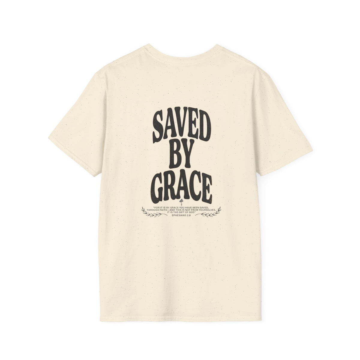 Saved by Grace Unisex Christian T-Shirt | Grace and Valor Signature Collection Ephesians 2:8 Bible Verse Faith Streetwear Apparel