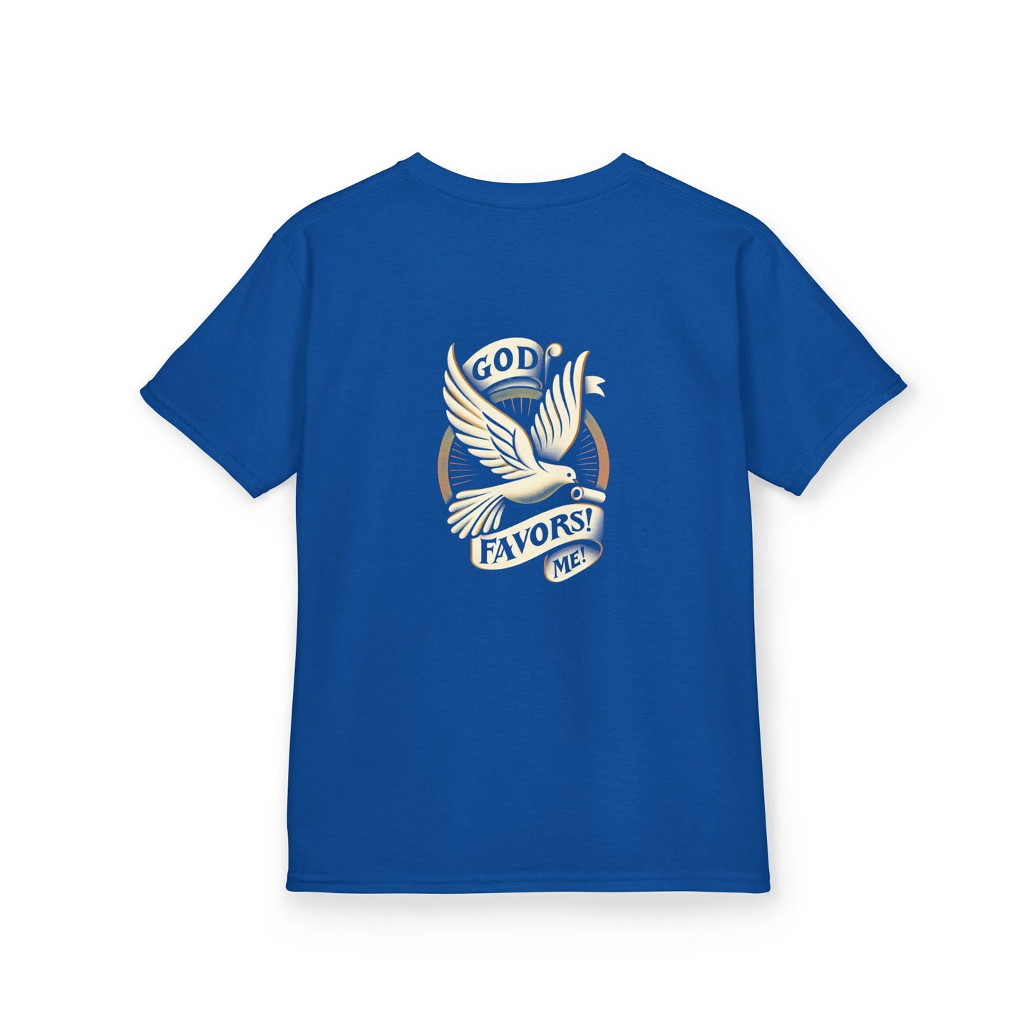 Kids Grace & Valor Tee White font total - God Favors Me Floral Design - Stylish Cotton Shirt