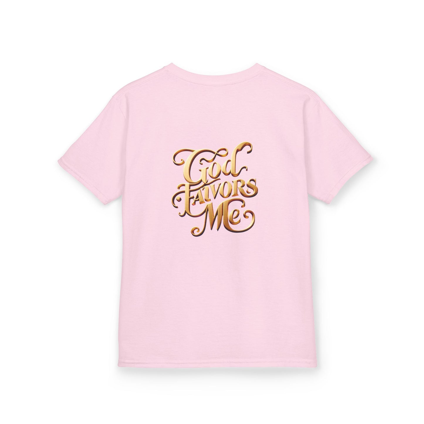 Kids Grace & Valor Tee Gold font total - God Favors Me Design - Stylish Cotton Shirt