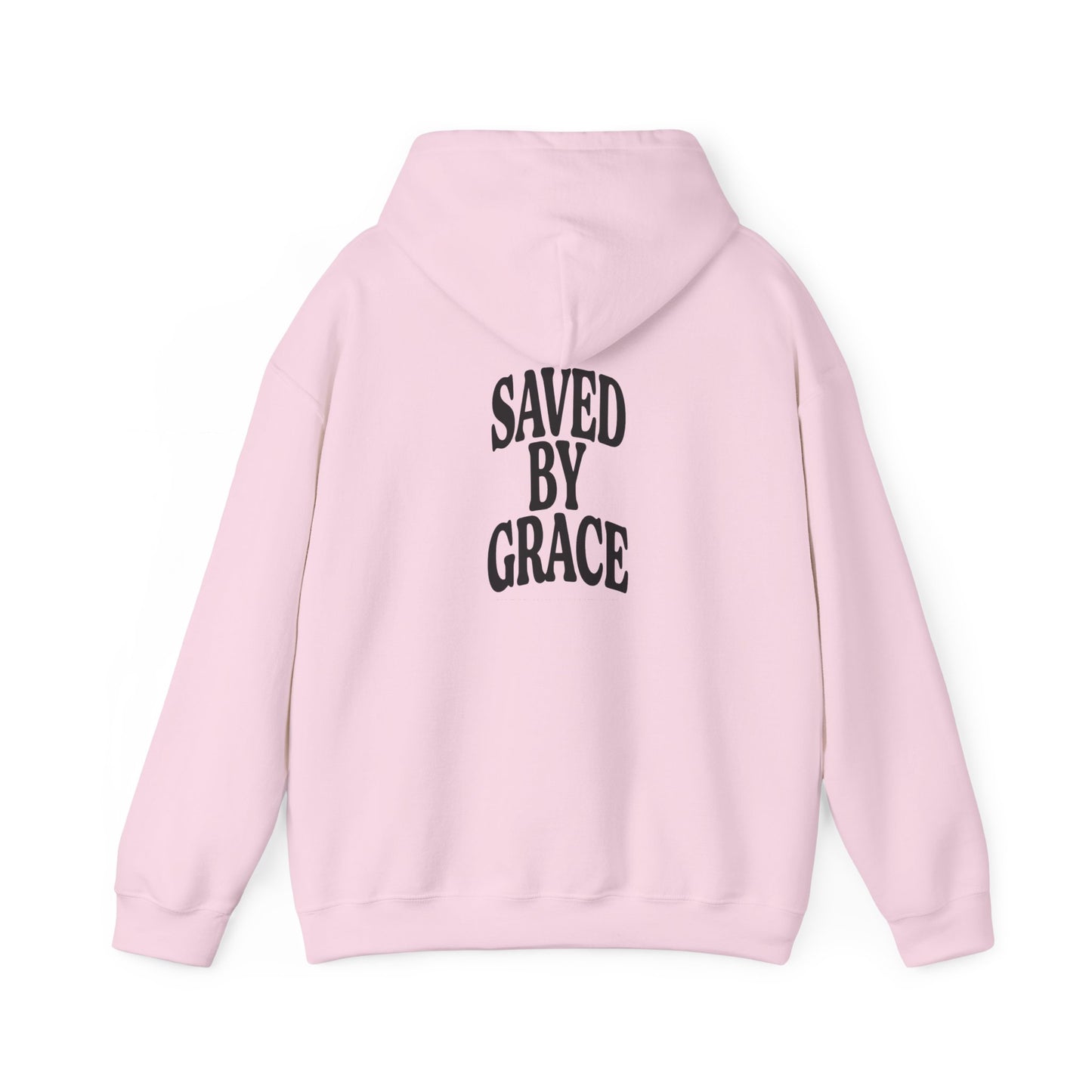 Saved by Grace Unisex Christian Hoodie | GV Gold Monogram Collection Ephesians 2:8 Bible Verse Faith Streetwear Apparel