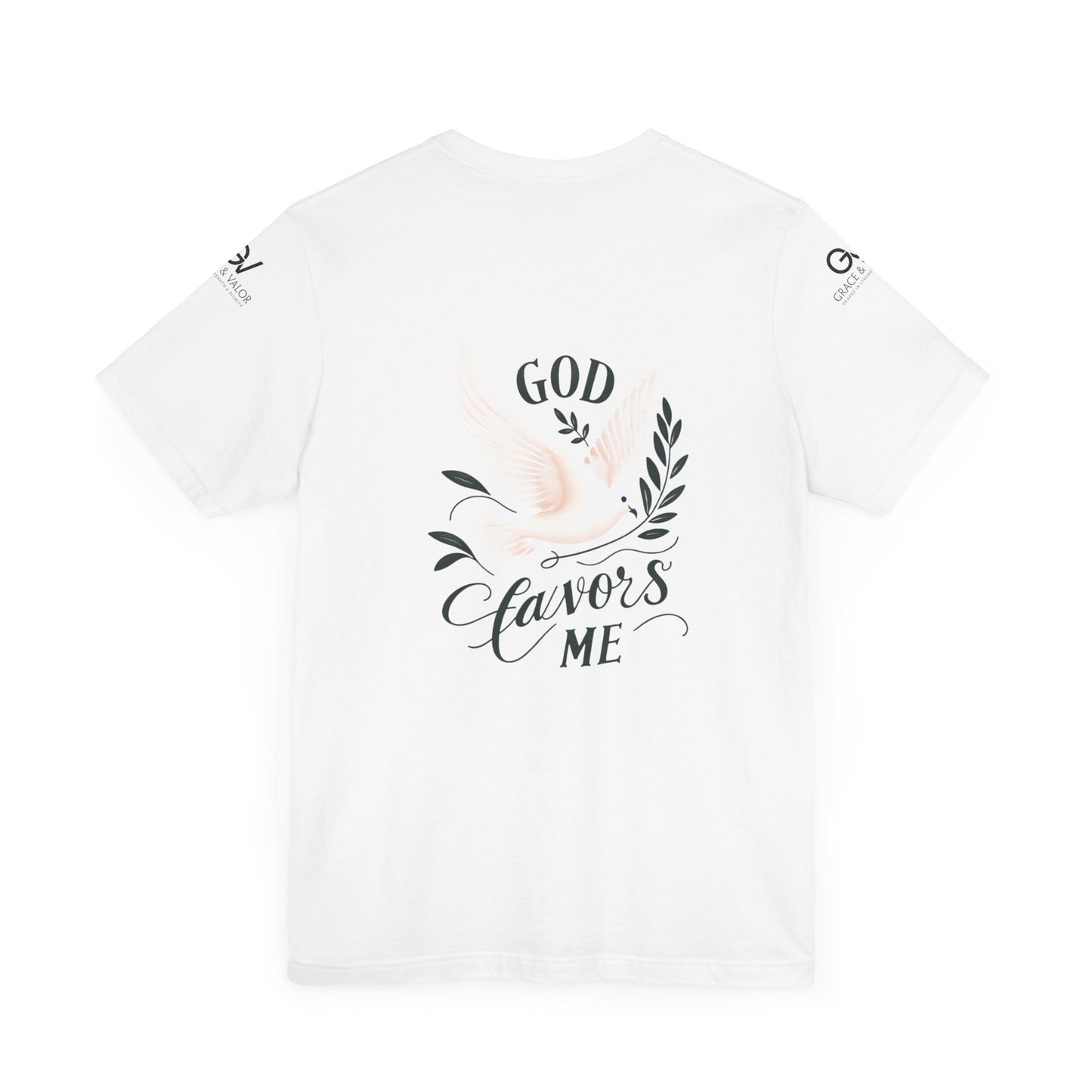 GV All Black Font God Favors - Unisex Jersey Short Sleeve Tee