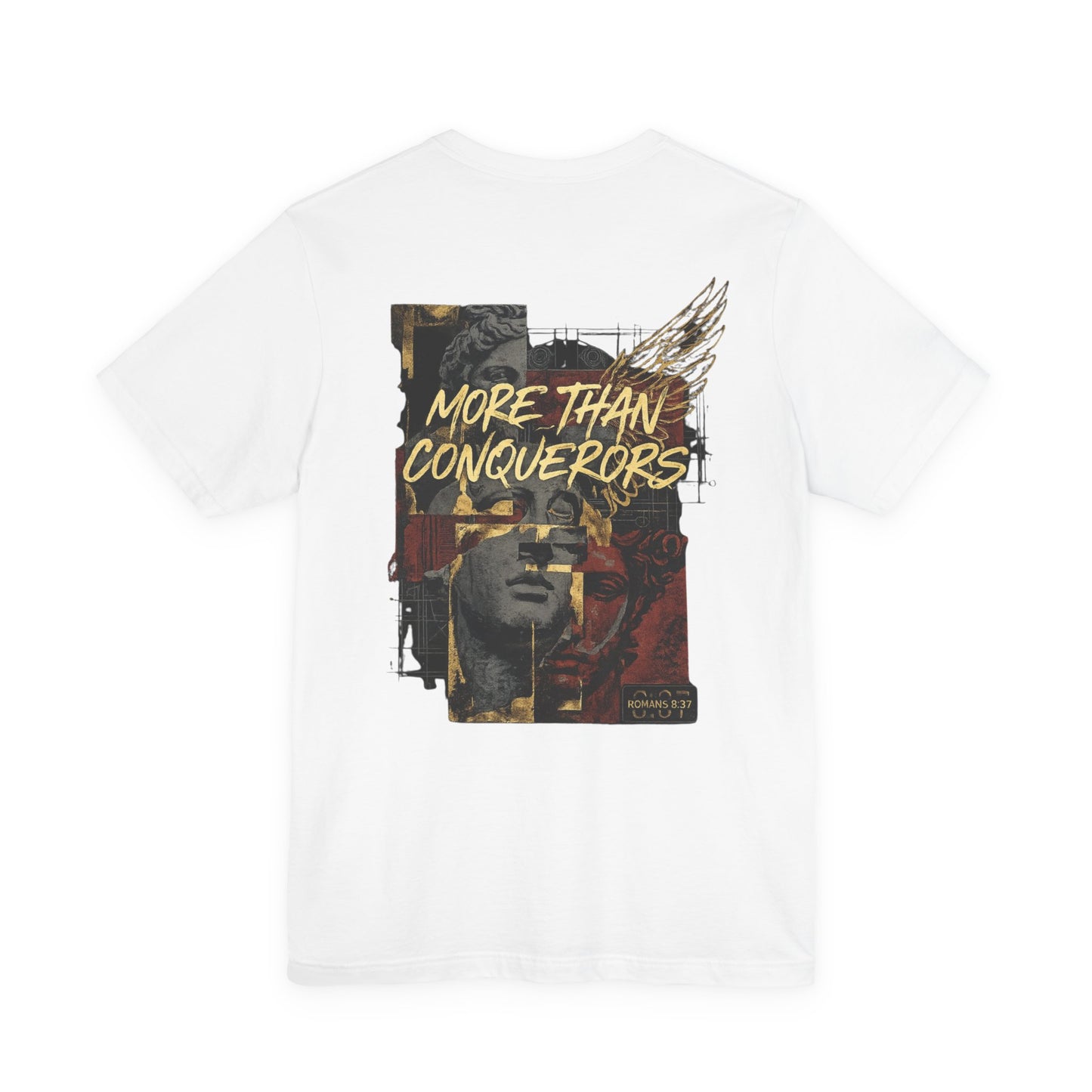 More Than a Conqueror Shirt | Romans 8:37 Bible Verse T-Shirt | Christian Faith Apparel | Inspirational Scripture Tee