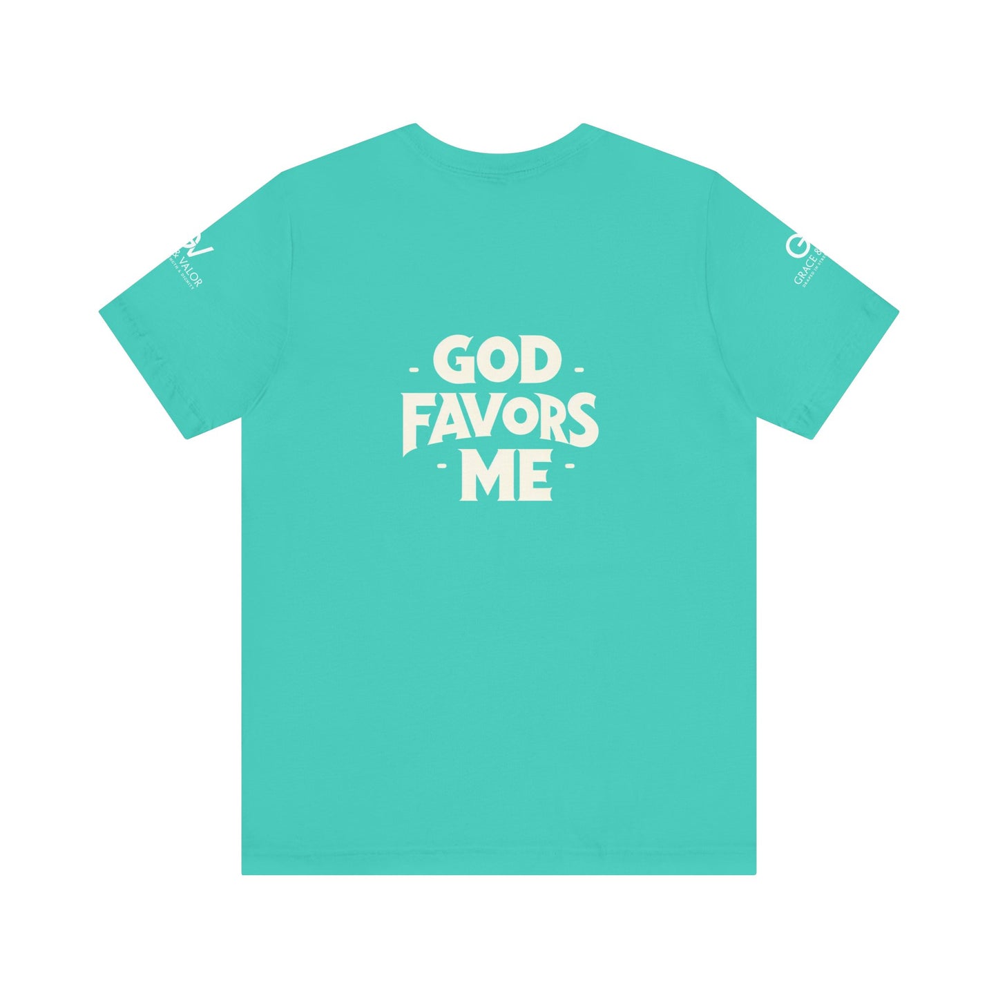 GV White Print God Favors - Unisex Jersey Short Sleeve Tee