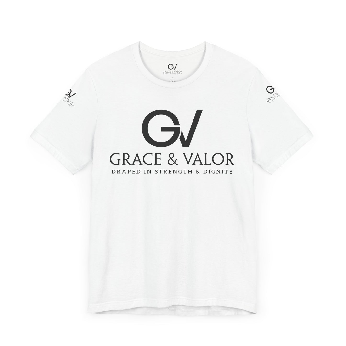 GV All Black Font God Favors - Unisex Jersey Short Sleeve Tee