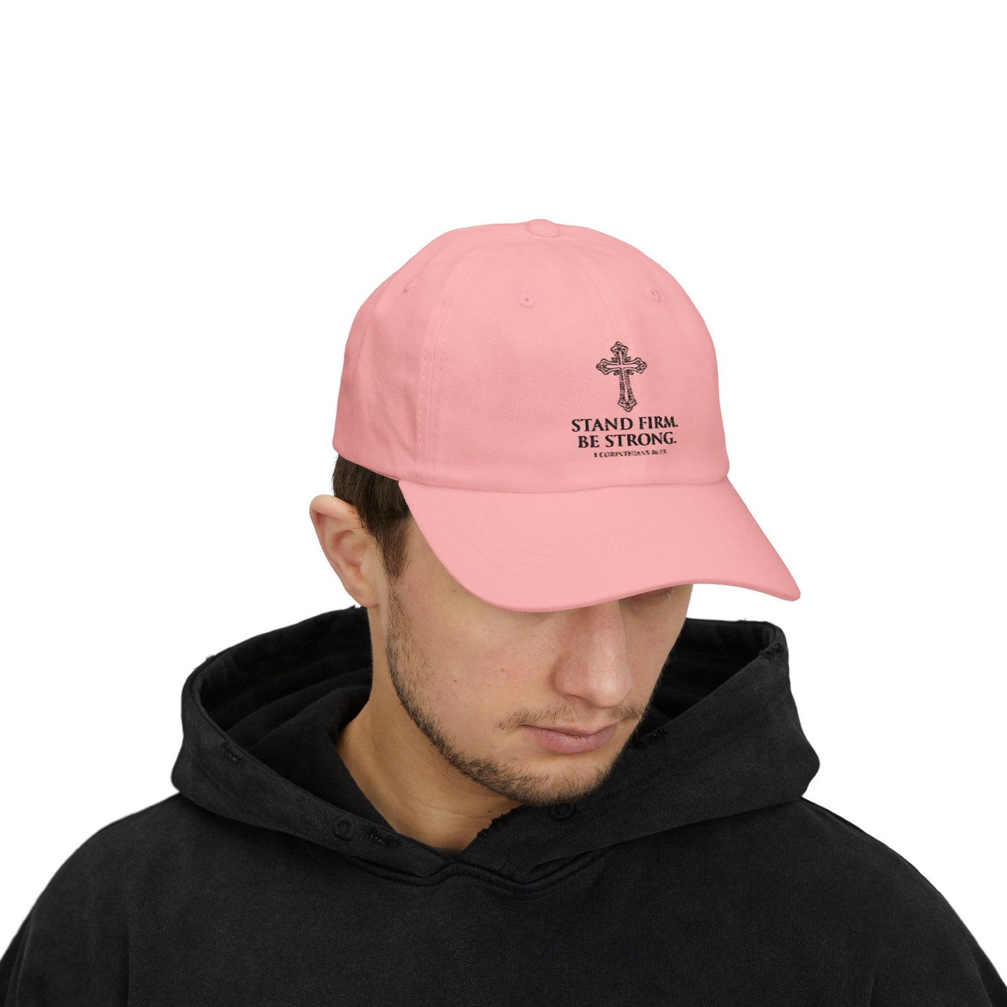 Stand Firm Be Strong Christian Cap 1 Corinthians 16:13 Bible Verse Hat Faith Based Baseball Cap for Men Women Christian Gift