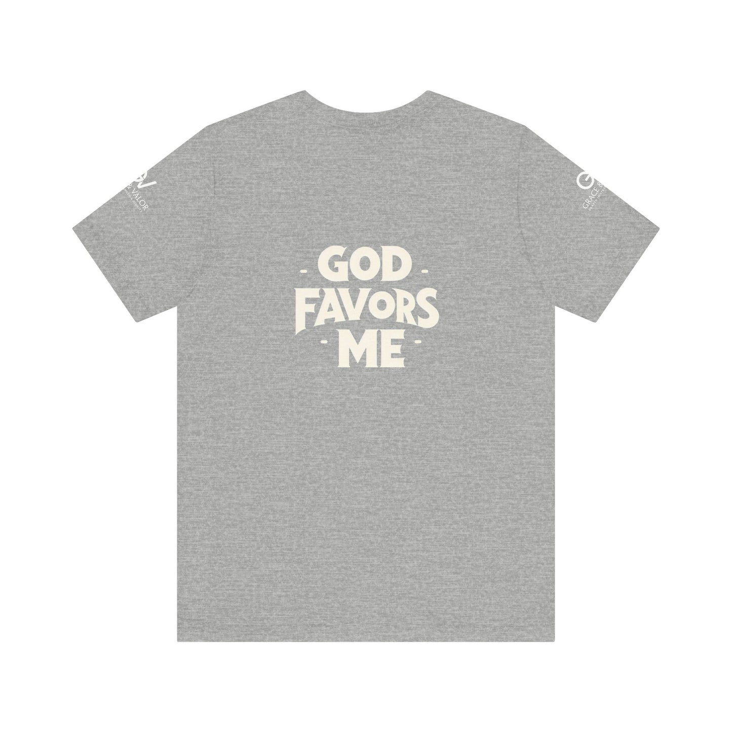 GV White Print God Favors - Unisex Jersey Short Sleeve Tee