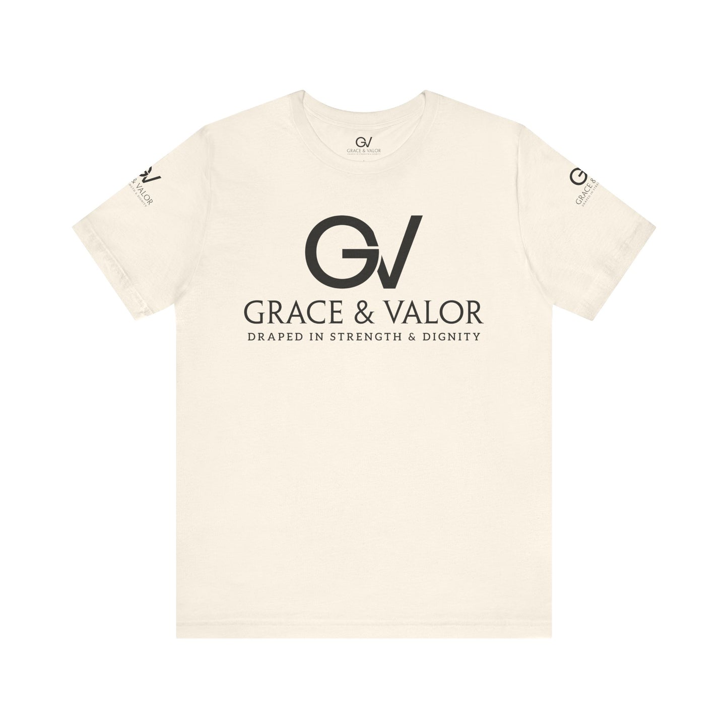 GV All Black Font God Favors - Unisex Jersey Short Sleeve Tee
