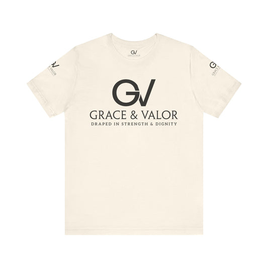 GV All Black Font God Favors - Unisex Jersey Short Sleeve Tee