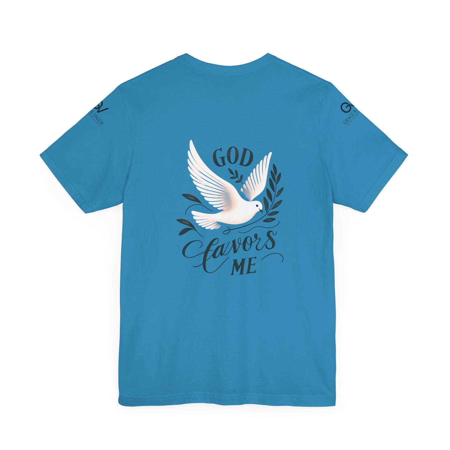 GV All Black Font God Favors - Unisex Jersey Short Sleeve Tee