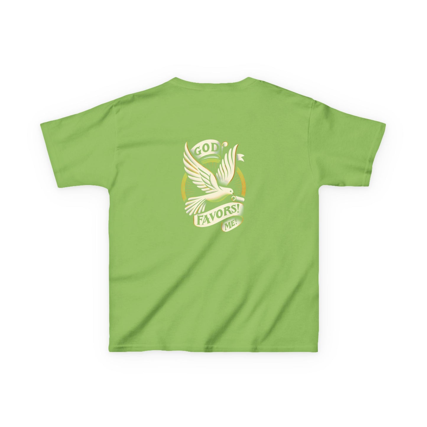 Kids Grace & Valor Tee White font total - God Favors Me Floral Design - Stylish Cotton Shirt
