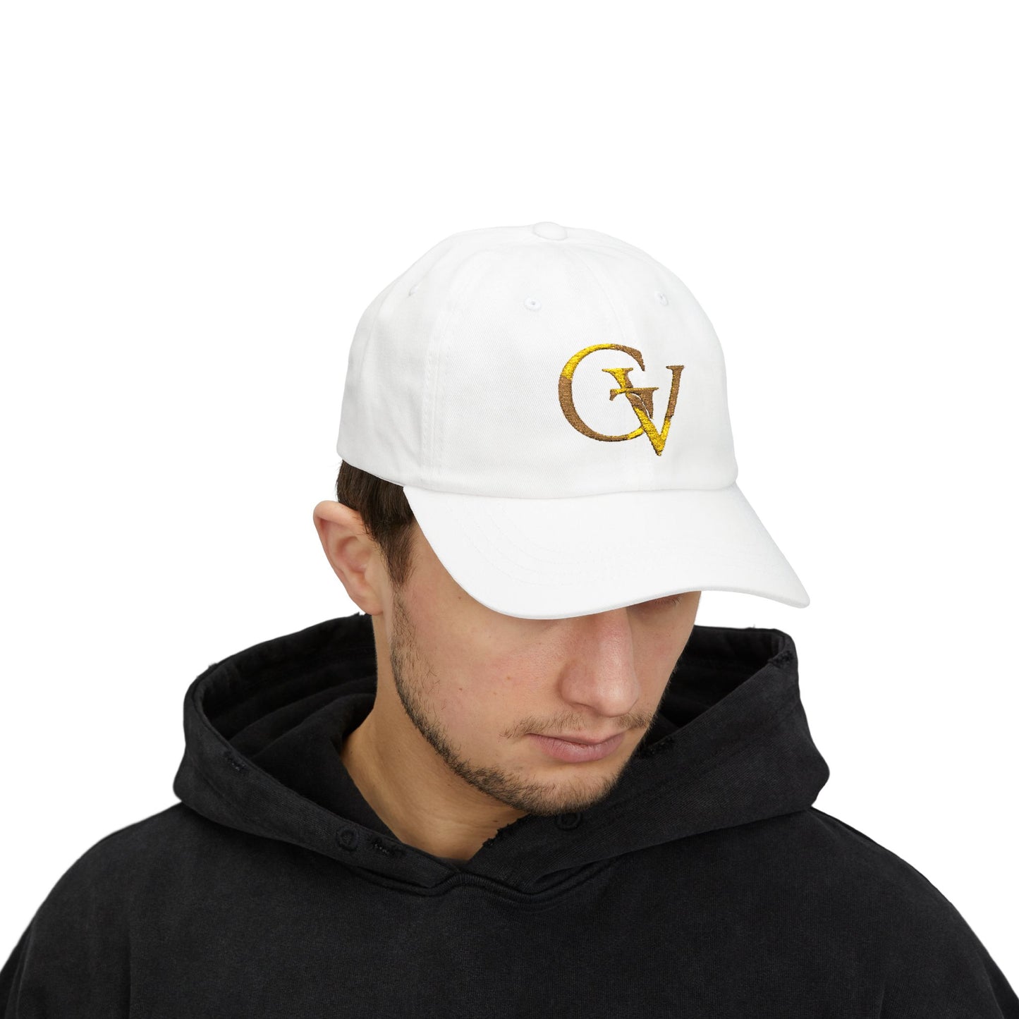 GV Gold Monogram Christian Dad Cap | Grace and Valor Collection