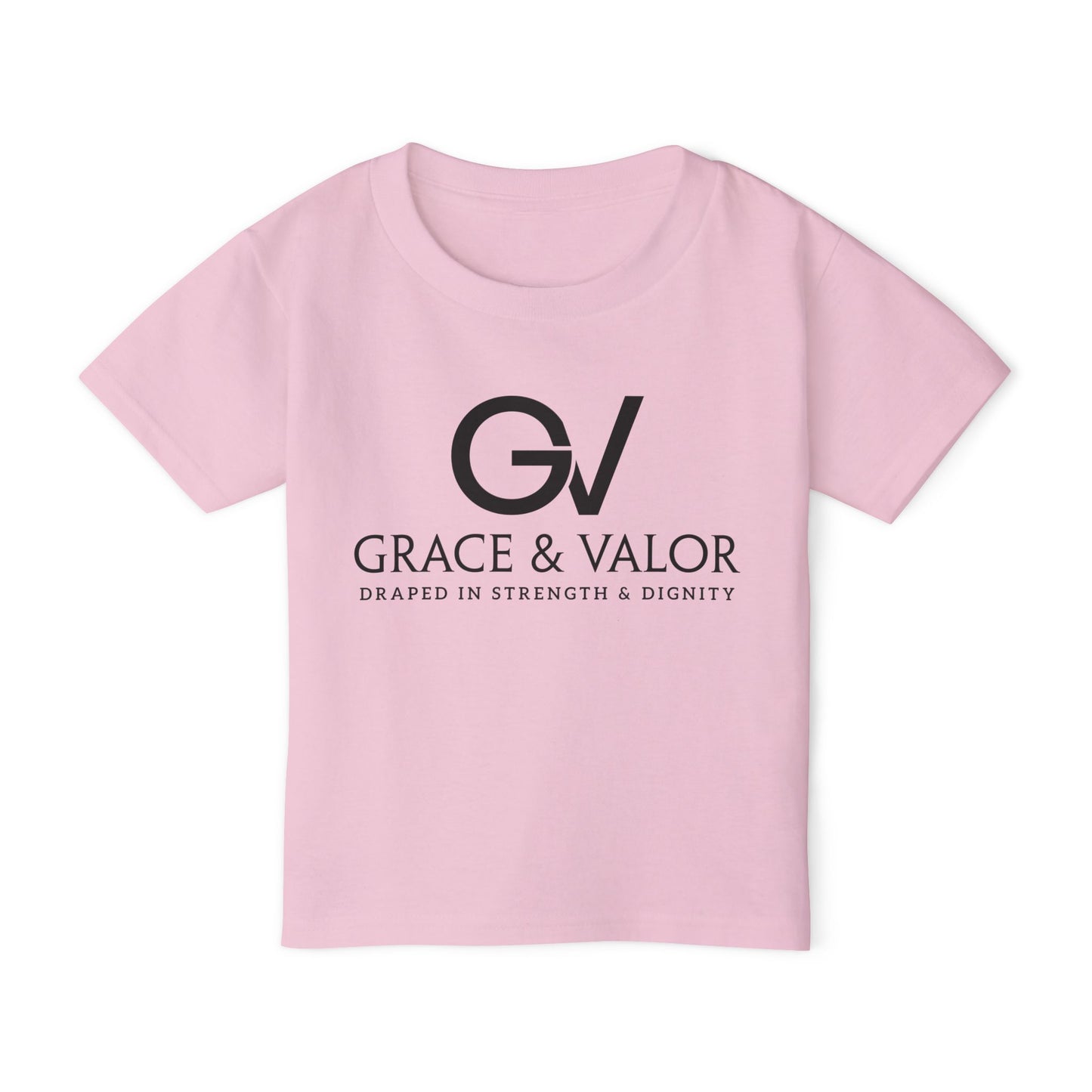 Grace & Valor Toddler T-Shirt - Black Scripture Design
