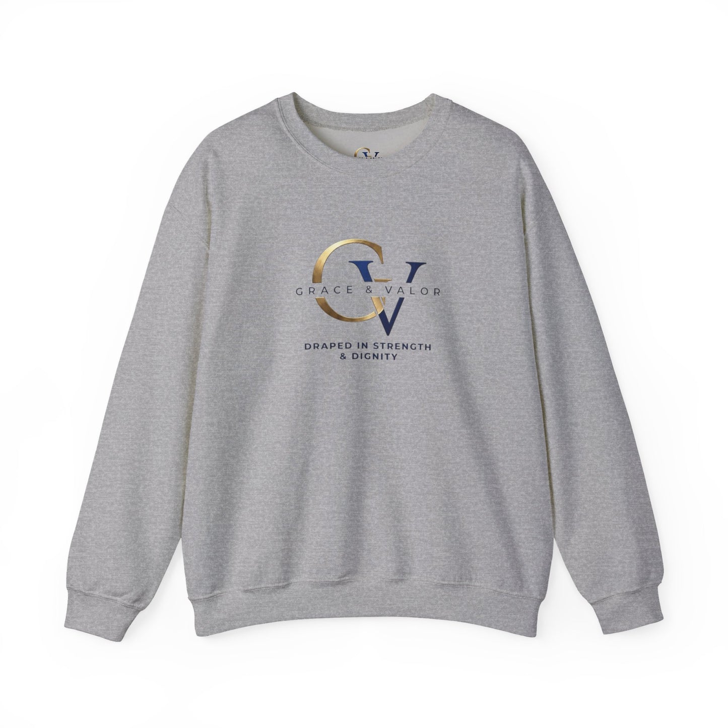 Grace & Valor Signature Unisex Christian Sweatshirt | Minimal Faith-Based Streetwear