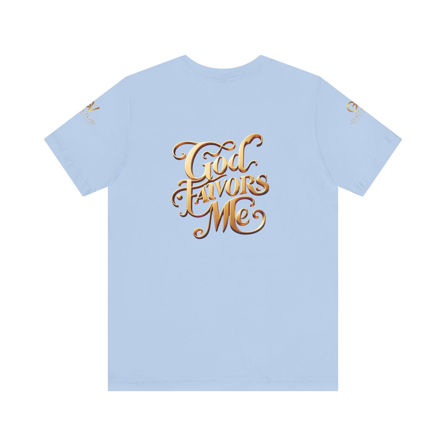 GV All Gold font God Favors - Grace & Valor Unisex Jersey Short Sleeve Tee - Strength & Dignity Apparel