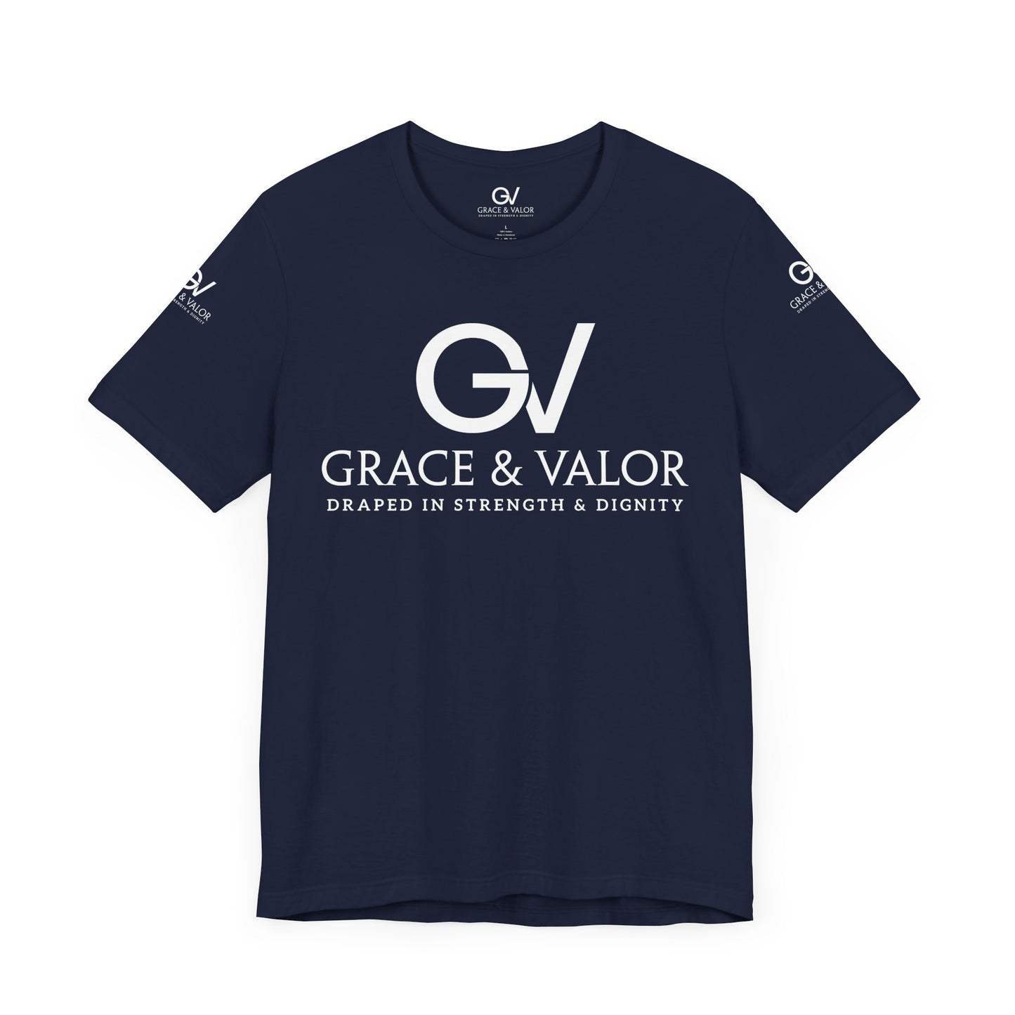 GV White Print God Favors - Unisex Jersey Short Sleeve Tee