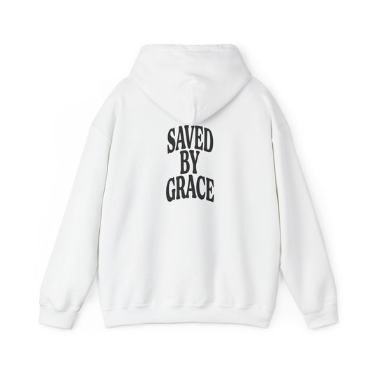 Saved by Grace Unisex Christian Hoodie | GV Gold Monogram Collection Ephesians 2:8 Bible Verse Faith Streetwear Apparel