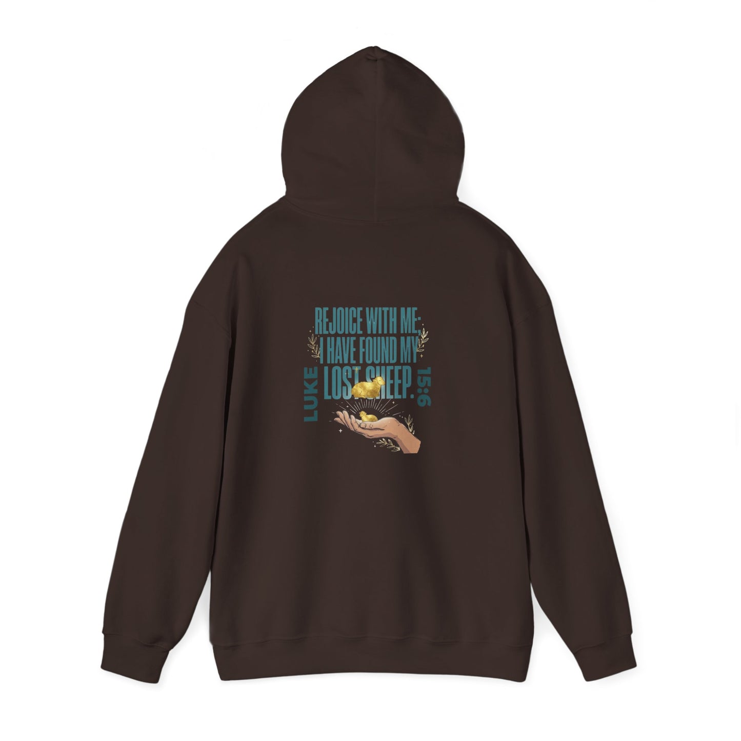 Rejoice With Me Lost Sheep Unisex Christian Hoodie | GV Gold Monogram Collection Luke 15:6 Bible Verse Faith Streetwear Apparel