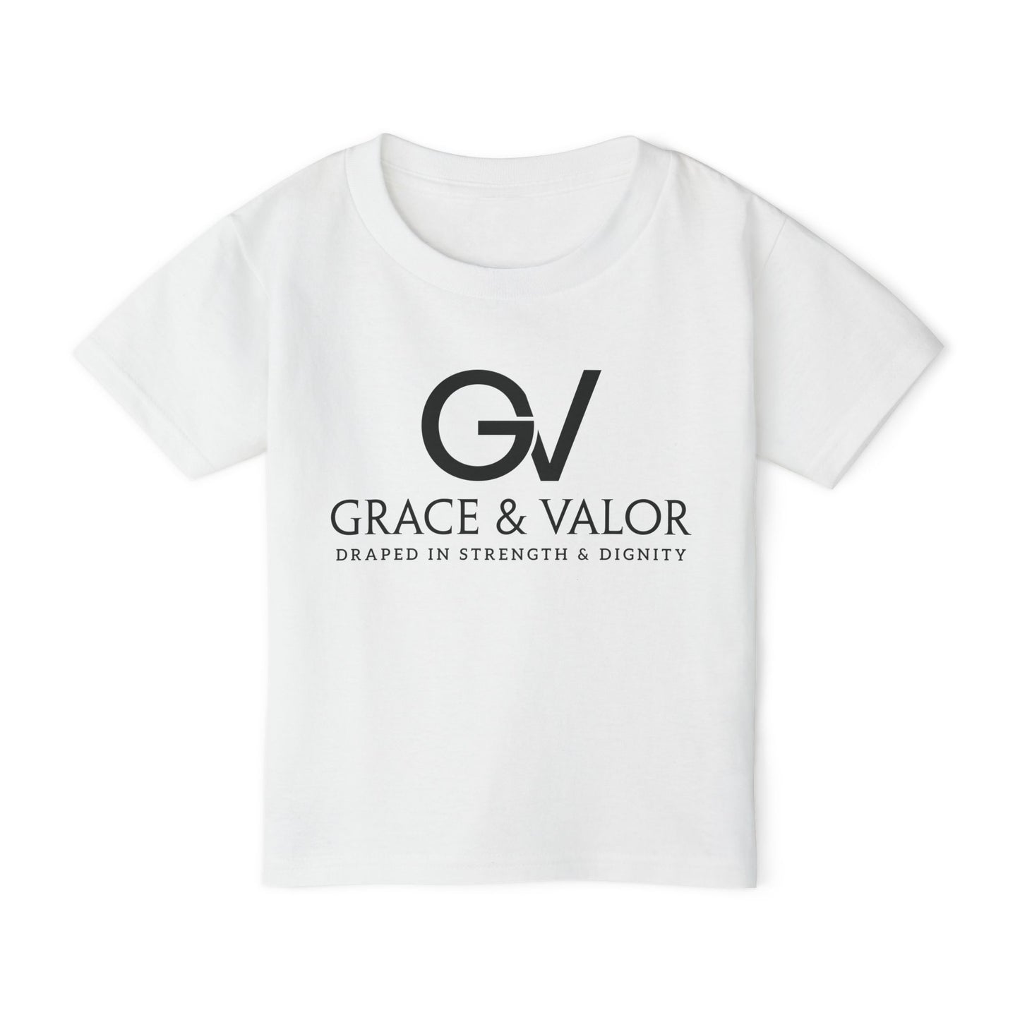 Grace & Valor Toddler T-Shirt - Black Scripture Design