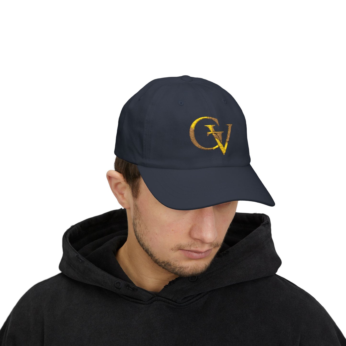 GV Gold Monogram Christian Dad Cap | Grace and Valor Collection