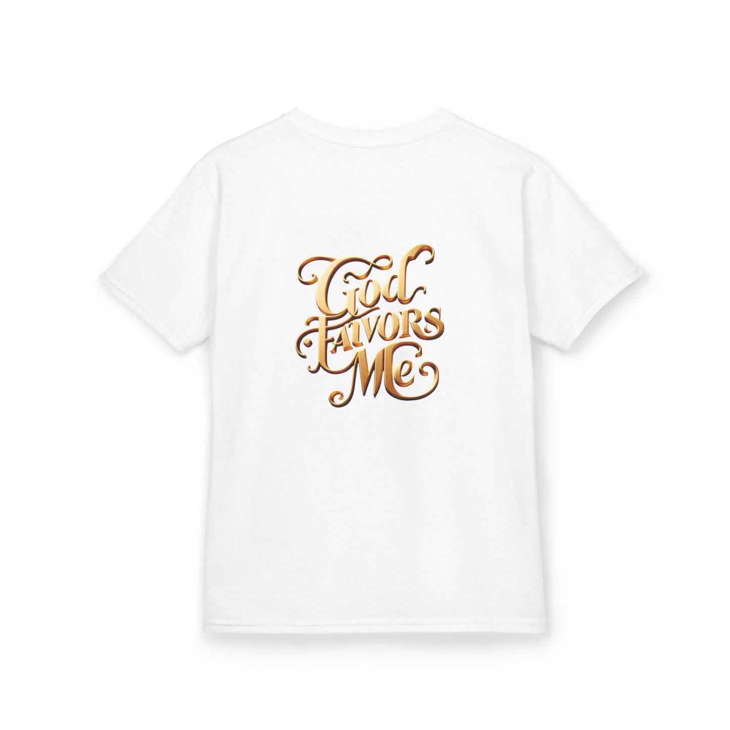 Kids Grace & Valor Tee Gold font total - God Favors Me Design - Stylish Cotton Shirt