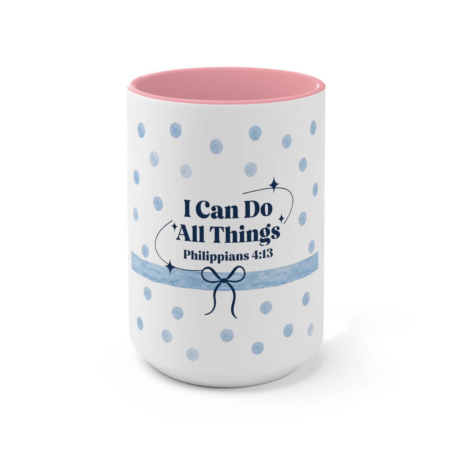 Christian Scripture Mug – I Can Do All Things Through Christ Philippians 4:13 Coffee Cup | Encouraging Faith Gift for Women, Moms, and Friends