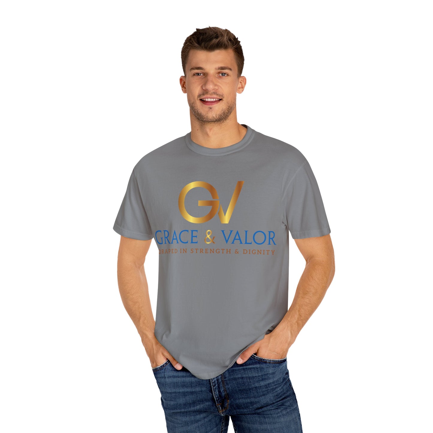 Unisex Garment-Dyed T-shirt - Grace & Valor, Empowering Apparel, Inspirational Gift, Casual Wear, Personalized Style