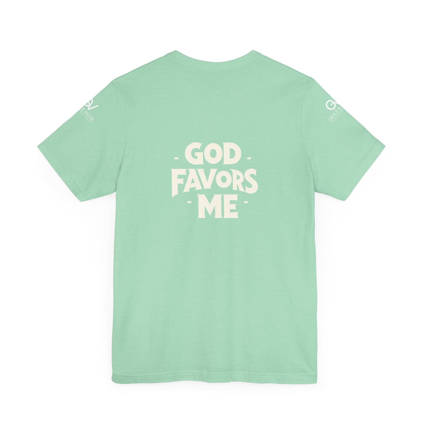 GV White Print God Favors - Unisex Jersey Short Sleeve Tee