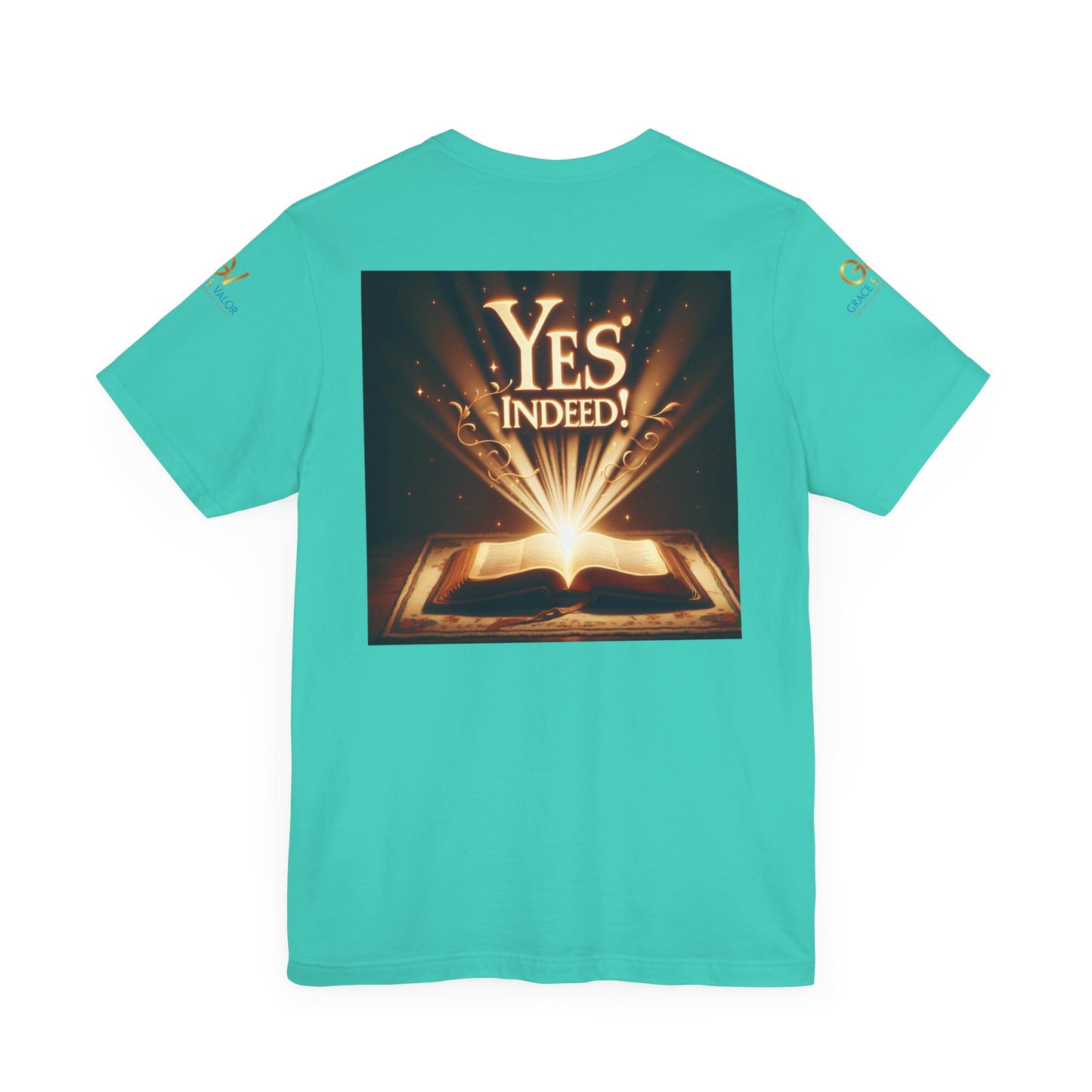 GV Original Bible back - Grace & Valor Unisex Jersey Short Sleeve Tee - Strength & Dignity Apparel