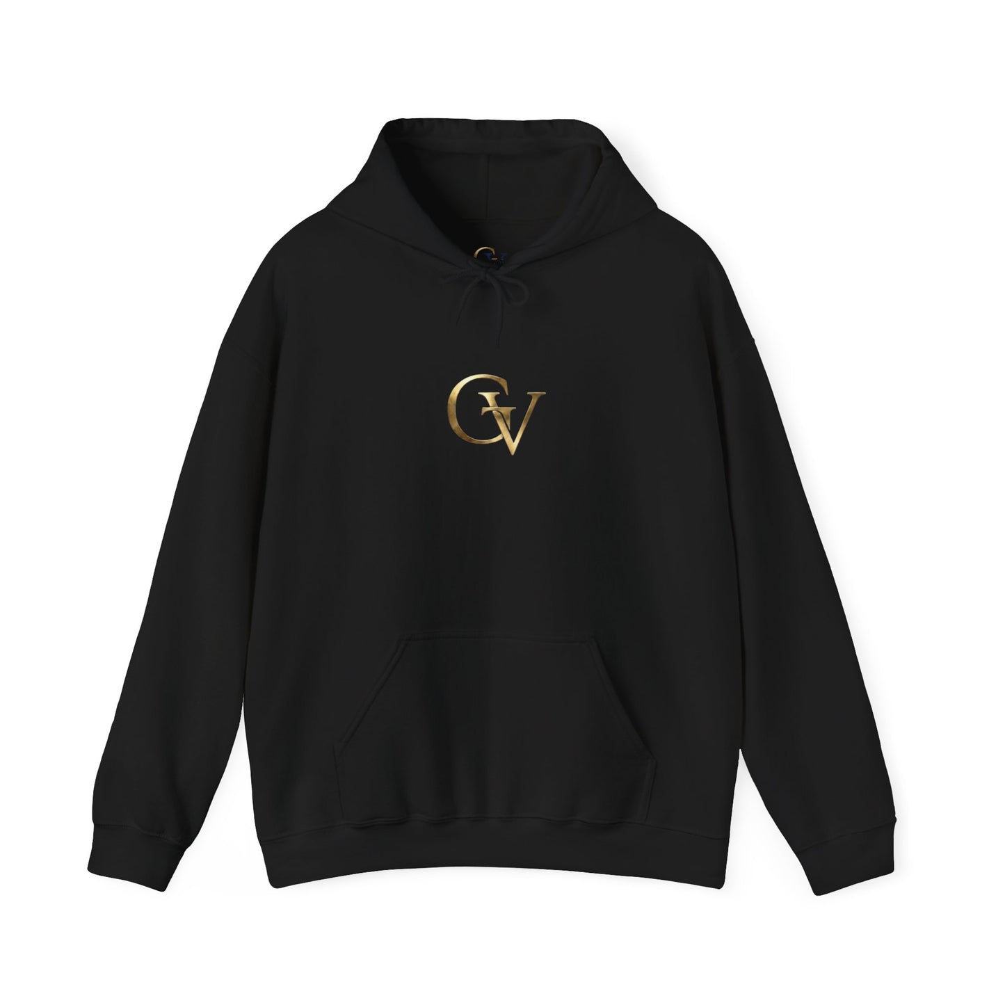 GV Gold Monogram Unisex Christian Hoodie | Grace and Valor Faith Streetwear Apparel
